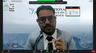 Dr. Hamza Al-Aidarous from Al-Ahgaff University, an official speaker at the Third International Conference on Social Sciences in Indonesia
