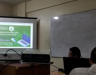 Seminar entitled "Intelligent Agents principles and applications in e-commerce" at Al-Ahgaff University